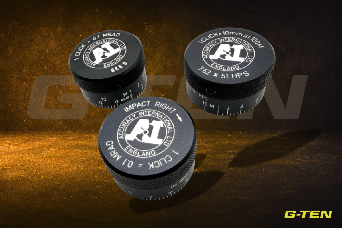 Schmidt & Bender PMII Accuracy International Branded Turret Set 