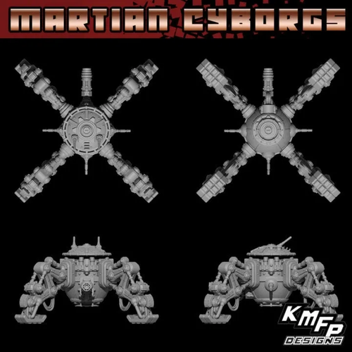 Martian Cyborg — Drift Walker Battlewalker Sci-fi Vehicle