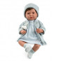 Adorable 18 Inch Baby Girl Doll in Blue Knit Dress 