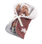 Ann Lauren Dolls 13 Inch Baby Natal in Rose Colored Blanket