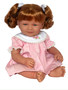 Ann Lauren Dolls® Baby Dimples – 20 Inch Toddler Baby Doll with Auburn Hair, Blue Eyes & Pink Smocked Dress