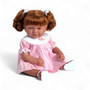Ann Lauren Dolls® Baby Dimples – 20 Inch Toddler Baby Doll with Auburn Hair, Blue Eyes & Pink Smocked Dress