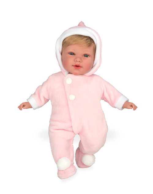 Ann Lauren Dolls 17 Inch Baby Doll with Pink Snowsuit