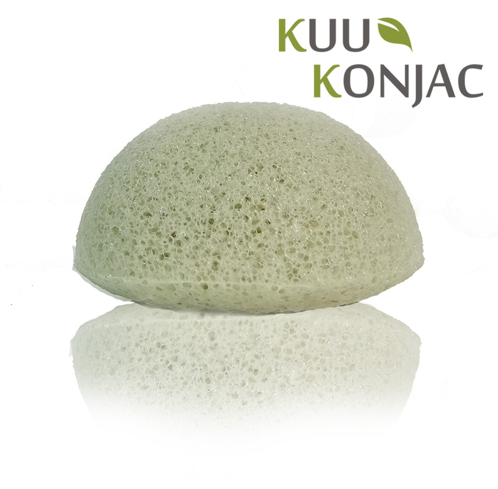 KUU Konjac Sponge with French Green Clay : Oily and Combination Skin Types