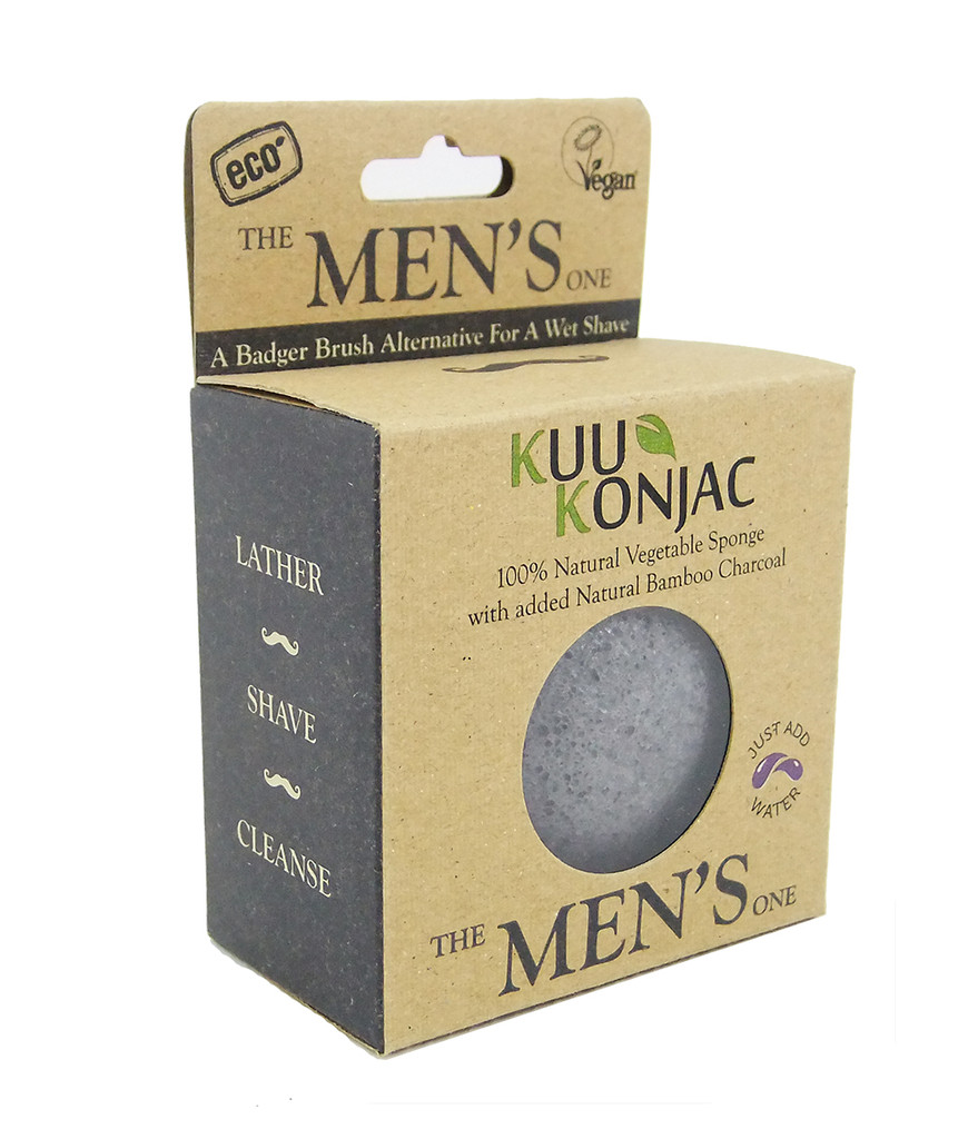 KUU Konjac Mens Sponge for Pre & Post Shave