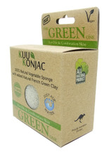 KUU Konjac Sponge with French Green Clay : Oily and Combination Skin Types