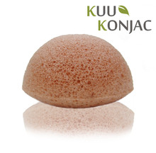 KUU Konjac Sponge with French Pink Clay : Tired, Devitalised or Sun Exposed Skin