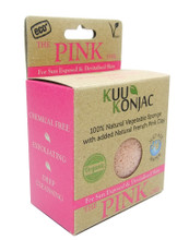 KUU Konjac Sponge with French Pink Clay : Tired, Devitalised or Sun Exposed Skin