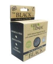 KUU Konjac Sponge with Bamboo Charcoal : Dry, Acne prone and Problematic Skin
