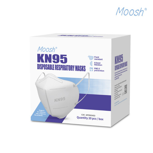 Moosh - KN95 Certified MASK (Only $0.75 Each) ( 20 Mask Per Box) Moosh - KN95 Certified MASK (Only $0.75 Each) ( 20 Mask Per Box)