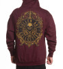 SULLEN | Filigree Badge Zip Hoodie | Burgundy