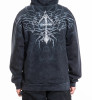 AFFLICTION | Charred Martyr Pullover Hoodie | BLACK LAVA WASH