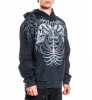 AFFLICTION | Charred Martyr Pullover Hoodie | BLACK LAVA WASH