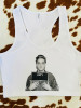 Elvis Mug Shot Cropped Tank | White