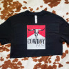 Cowboy K Cropped Tee | Black