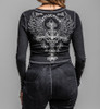 AFFLICTION | Iron Soul L/S Crop Hoodie | Black Beauty