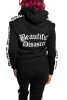 BEAUTIFUL DISASTER | Punk Princess Zip Hoodie | Blk/Wht