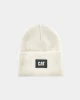 CAT | Label Cuff Beanie | White