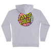 SANTA CRUZ | Tie Dye Chest Dot Midweight Hoodie | Grey Heather