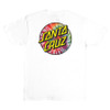 SANTA CRUZ | Tie Dye Dot Chest S/S Heavyweight Tee | White