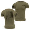 GRUNT STYLE-1776 Flag S/S Tee-Military Green