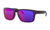 OAKLEY-HOLBROOK-MATTE BLACK-RED IRIDIUM