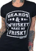 PINKY STAR | Beards N Whiskey Women's Tee | Black