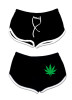 PINKY STAR | Sweet Leaf Shorts | Black/White
