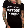 PINKY STAR | World's Greatest Tattooed Mom S/S Tee | Black
