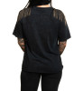 AFFLICTION | Wild Hearts Flame S/S Fringe Tee | Black Lava Wash