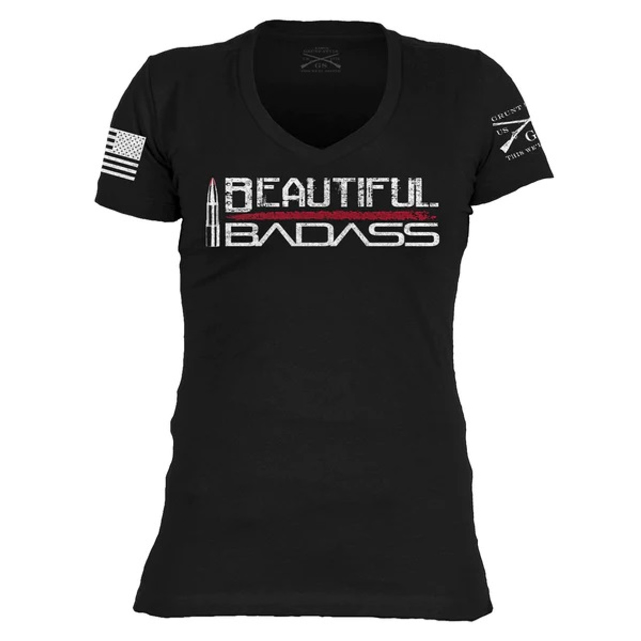 GRUNT STYLE-BEAUTIFUL BADASS V-NECK