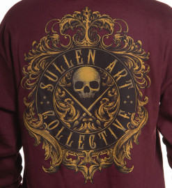 SULLEN | Filigree Badge Zip Hoodie | Burgundy