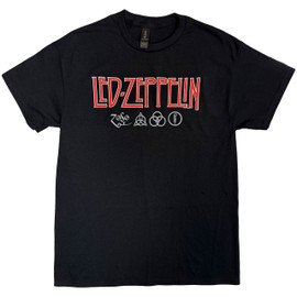 LED ZEPPELIN | Logo & Symbols S/S Tee | Black