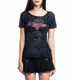 AFFLICTION | Angel Wing Burnout Tee | Navy