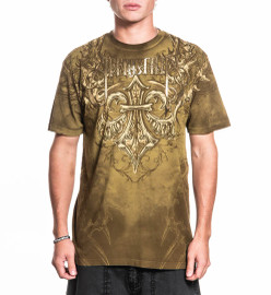 AFFLICTION | Vertibrate S/S Tee | Tobacco Brown