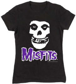 Misfits Women's Fiend Skull Purple Tee