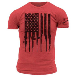 GRUNT STYLE | R.E.D. Rifle Flag S/S Tee | Heather Red
