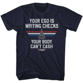 TOP GUN-EGO CHECK-S/S TEE-NAVY