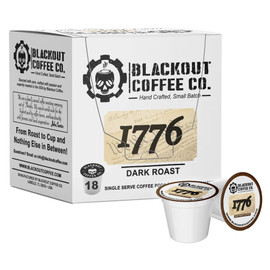 BLACKOUT COFFEE-1776 DARK ROAST COFFEE PODS 18 CT