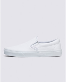 VANS | Classic Slip-On(Tumble) | True White Leather