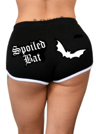 PINKY STAR | Spoiled Bat Shorts | Black/White
