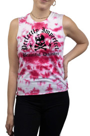 BEAUTIFUL DISASTER | Perfectly Imperfect Tie Dye Tank | Pink/White