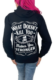 Beautiful Disaster |  Stronger 100 Proof Zip Hoodie | Black