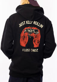 A LOST CAUSE | Keep Rolling Zip Up Hoodie | Black