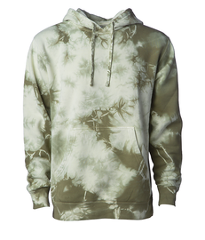 Tie Dye Midweight Pullover Hoodie | Olive