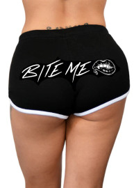 PINKY STAR | Bite Me Shorts | Black/White