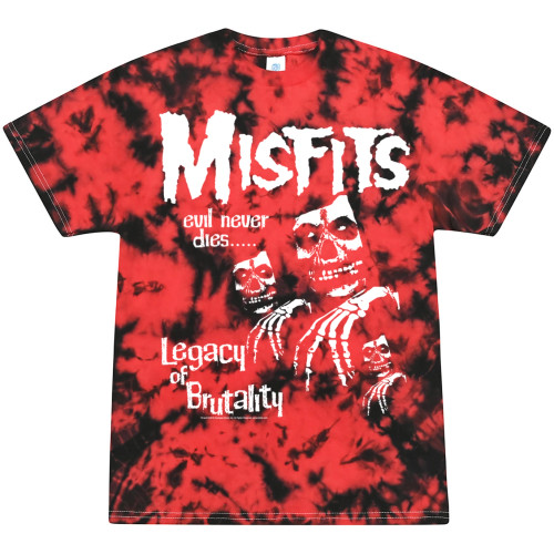 Misfits | Legacy Of Brutality Evil Cover S/S Tie Dye Tee | Red/Black