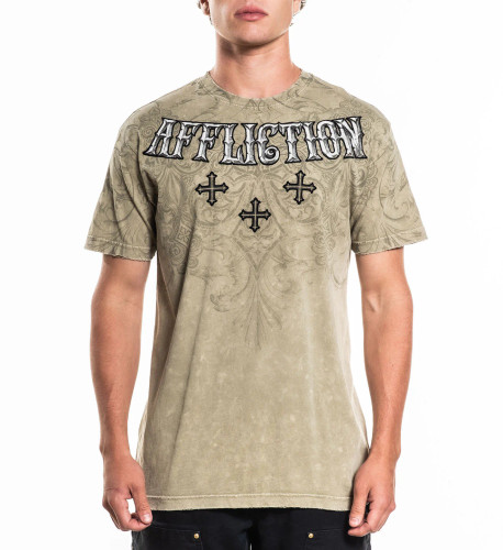 AFFLICTION | Velvet Scorn S/S Tee | ABBEY STONE LAVA WASH