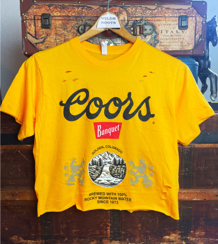 Coors Yellow Jacket Crop Top | Yellow