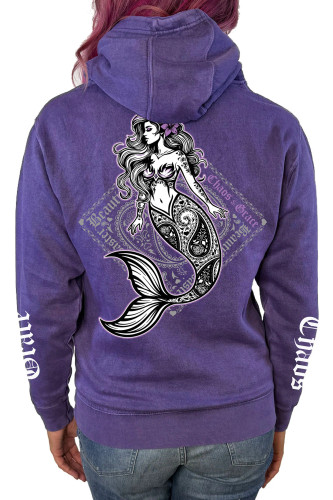 BEAUTIFUL DISASTER | Siren Pullover Hoodie | MINERAL WASH